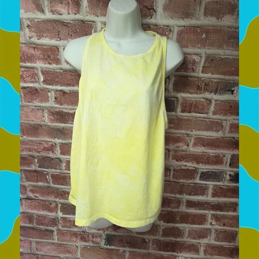 Universal Thread Tank XL | Yellow Sleeveless Top Minimalist Summer Cotton Casual